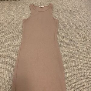 Nude/Blush bodycon ribbed dress